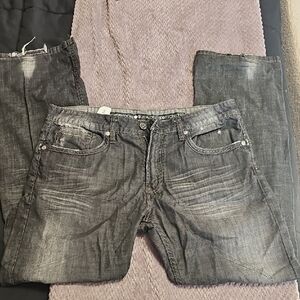 Buffalo David Bitton Men's Faded Black Relaxed Jeans